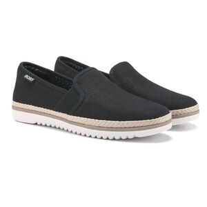 BOBS by Skechers Bobs‎ Black Flexpadrille Flat Loafer Twin Gore Slip On Size 9.5
